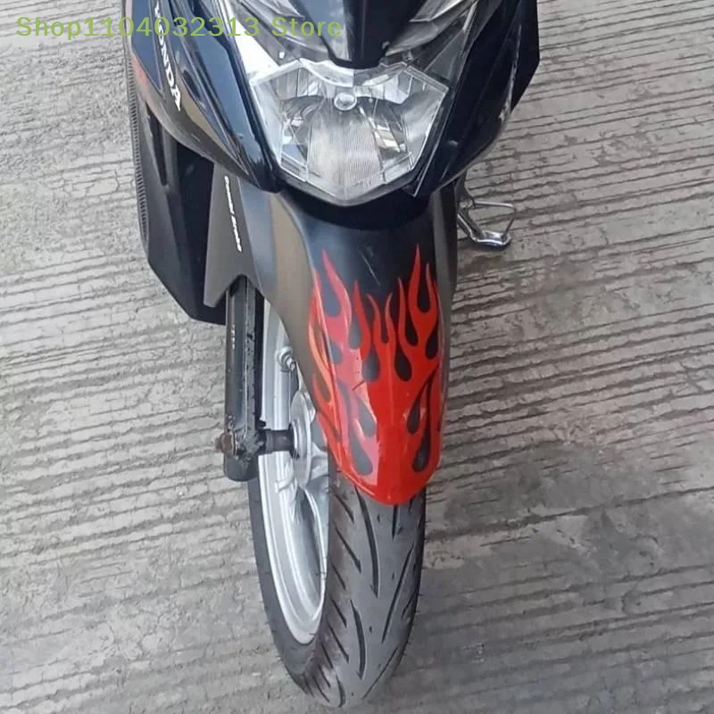 petite1PC Waterproof Motorcycle Reflective Sticker Racing Stripes Decal Flame Decoration For Motorcycle Electric Scooter view 6
