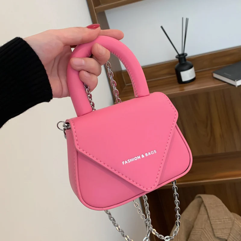 2023 Brand Women Pink Orange Mini Handbag and Purses Small Totes Shoulder Bags Lady Chain Crossbody Bags Lipstick Bags Clutch