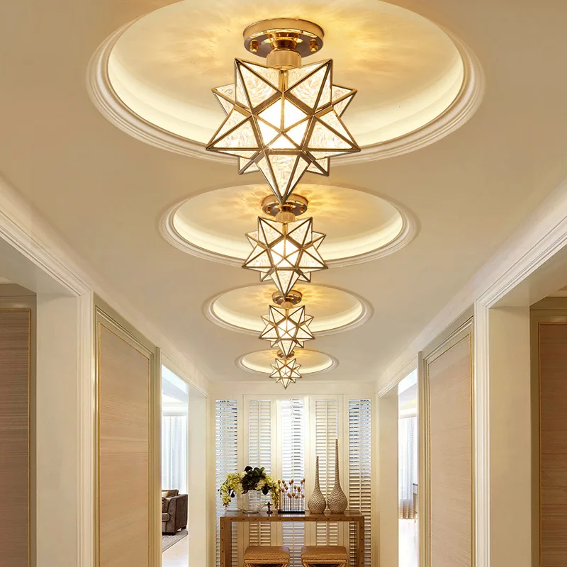 

Nordic Modern Led Crystal Ceiling Light Indoor Lighting Fixture E27 Home Decor Hallway Stairs Bedroom Lustre Dining Room Torch