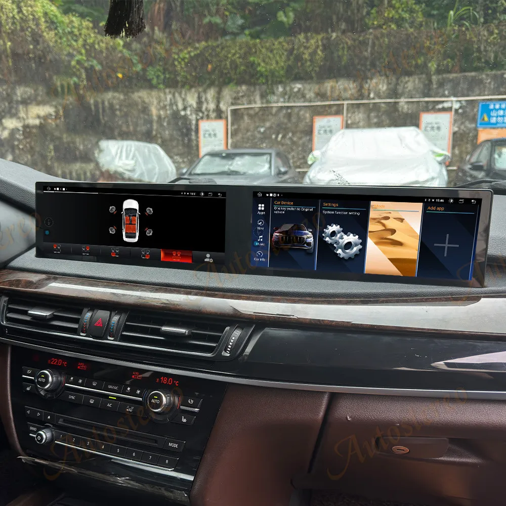 

21-дюймовый двойной экран Carplay Android 13 для BMW X5 F15 X6 F16 X5M X6M 2014-2019, автомобильный мультимедийный плеер, GPS-навигация, головное устройство