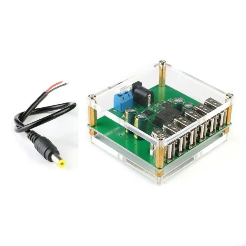 C90F DCBUCK แรงดันไฟฟ้าตัวแปลงโมดูล 6USB เอาท์พุทสำหรับโครงการอิเล็กทรอนิกส์