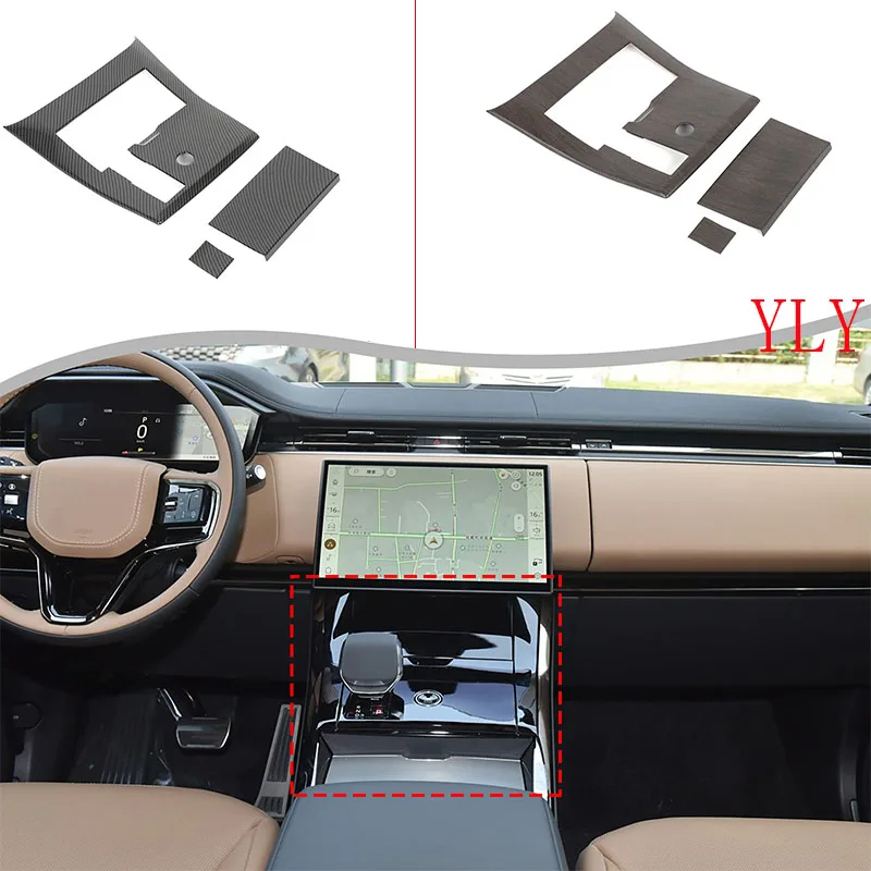 

For Land Rover Range Rover Sports 2024+ ABS carbon fiber car central control gear panel decorative sticker interior accessories