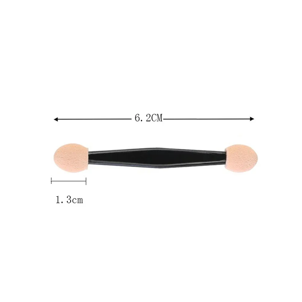 50 teile/beutel tragbare Lidschatten Stick Puder pinsel doppel endige Lidschatten Applikator Schwamm Augen Make-up kosmetische Werkzeuge