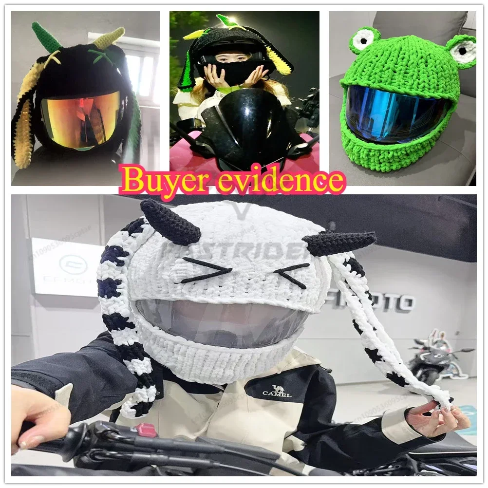 Nuevos accesorios de cubierta para casco de motocicleta, cubierta para casco de cara completa todoterreno, aspecto decorativo de Cosplay, funda para casco de moto