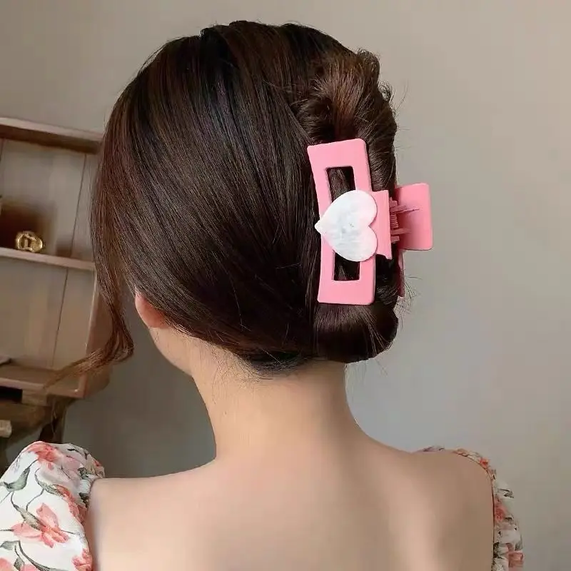 1/3pcs Set Pink Hair Claw Clips with Multi-Styles Flower Claw Clip for Thick Hair Women Non Slip Hair Clips Fashion Accessories