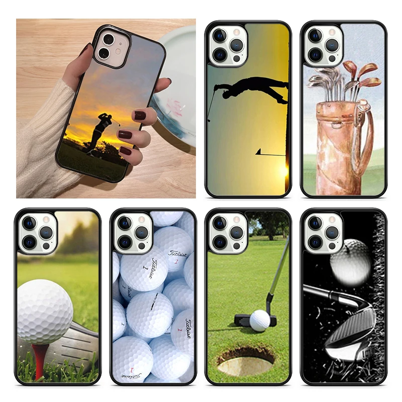 Sport Golf Ball Course Field Phone Case Cover For iPhone 15 16 14 XR XS 11 12 13 Mini Pro MAX Plus