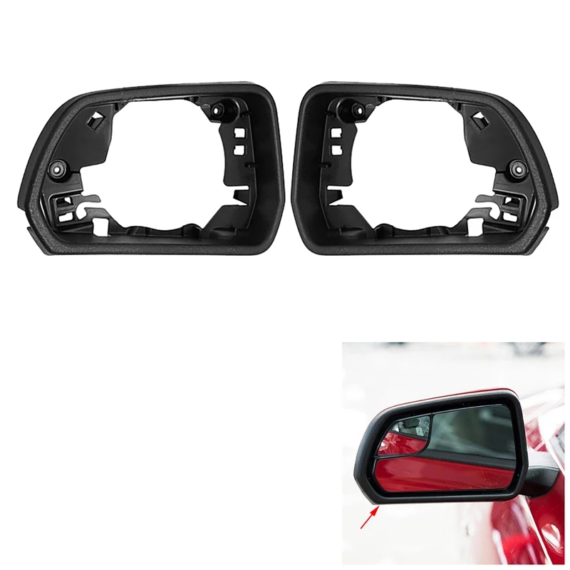 

For Ford Mustang 2015-2020 Car Rearview Mirror Glass Frame Cover Side Rear View Mirror Base Holder Trim Shell