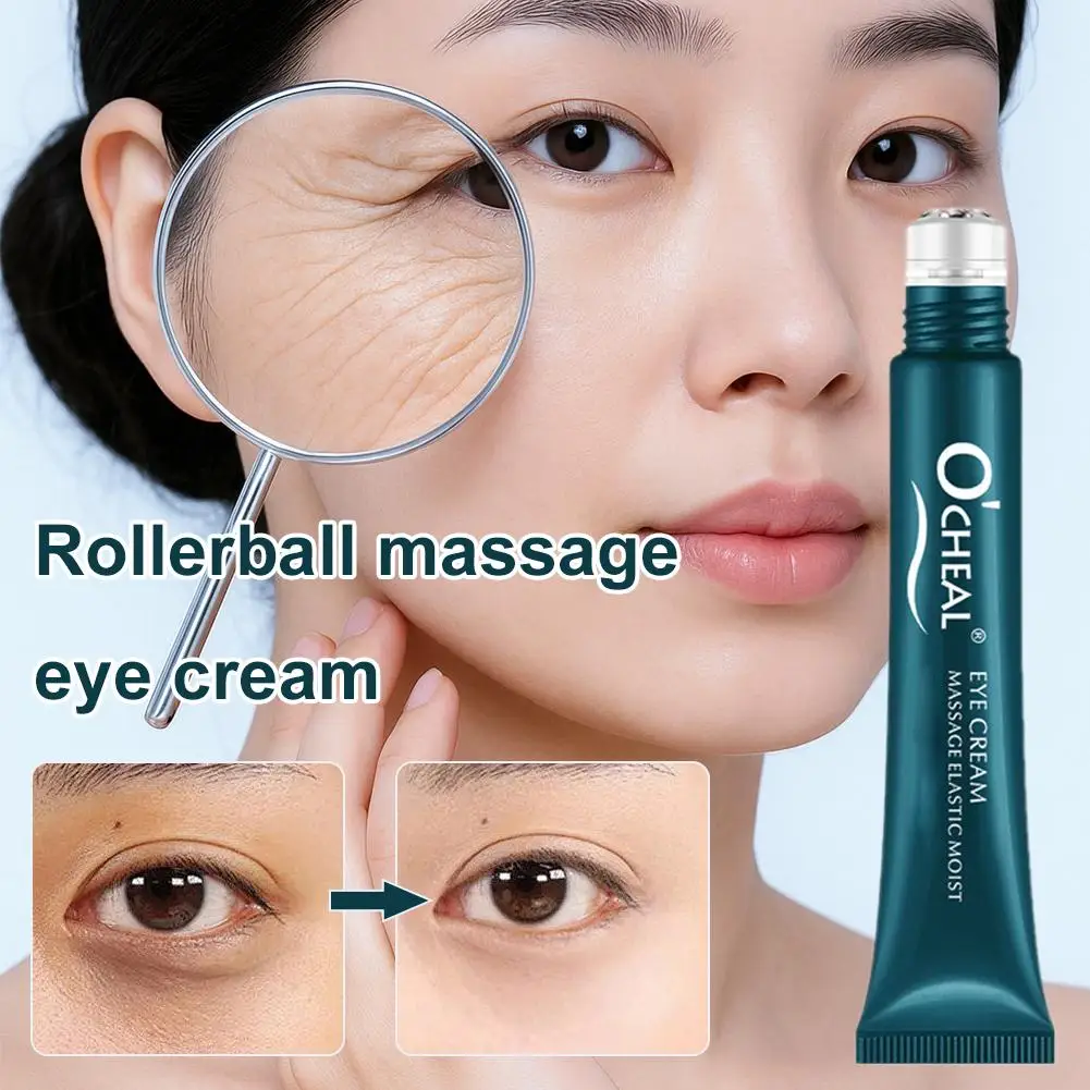 Eye Cream 360 Roller Ball Massage Stick Dark Circles Puffiness Anti Wrinkle Firming Elastic Moist Skin Care Serum Treatment