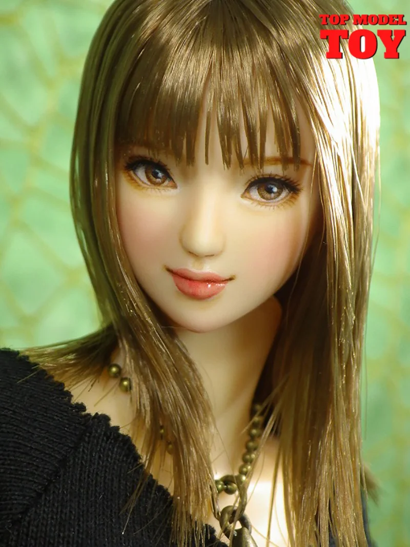 1/6 Female Head Sculpt ob27 TBL LD Girl Headplay Lin Figure Japanese Custom Made for 12'' Action Figure Body