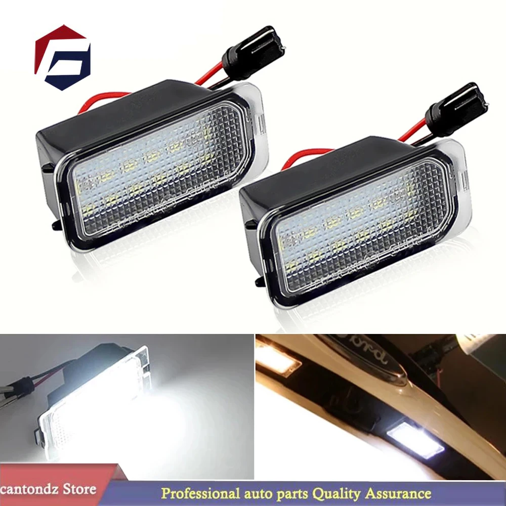 2PCS LED License Number Plate Light Fits for Ford Focus Fiesta Transit Ranger Kuga Canbus 6M2A-13550-AA 6M2A13550AA 1423046 1479