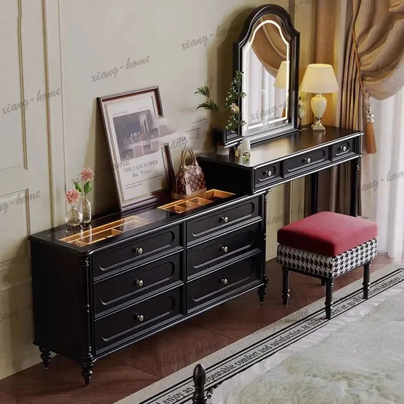 FG Desk Chair Vanity Table Vintage Wood Service Cosmetics Comfortable Vanity Table Organizer Garden Penteadeira Home Furniture