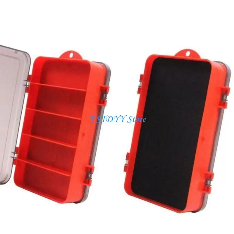 

G6DE Tackle Box Double Side Fishing Lures Squid Baits Storage Container Visible Case