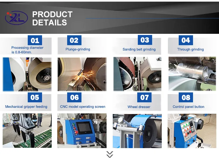 Machinery High Accuracy Small CNC Precision Centerless Cylindrical Grinding Machine Fully Automatic Centerless Grinder