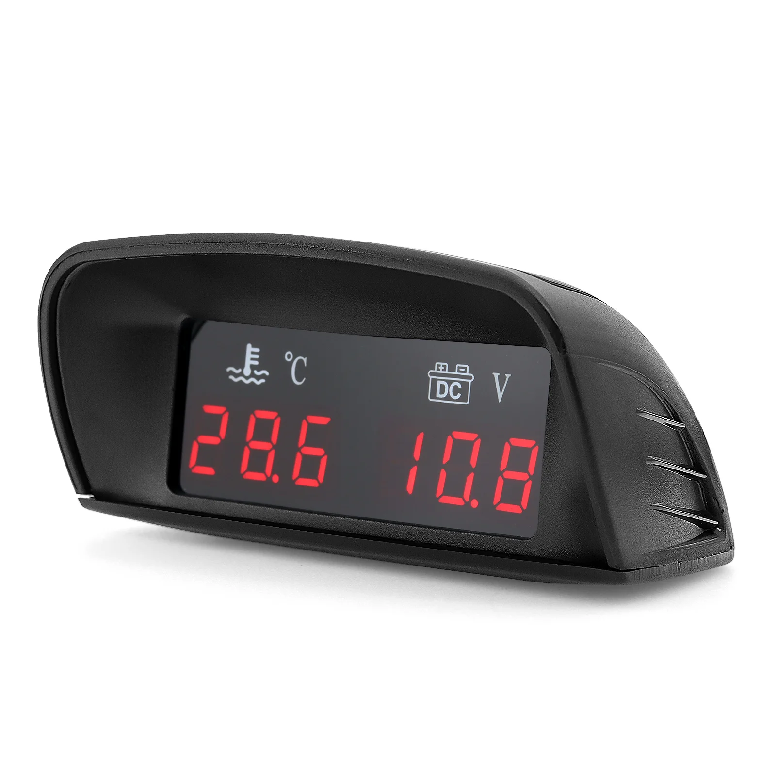 Auto-LKW-Wassertemperaturanzeige Voltmeter 2-in-1-Messgerät mit Wassertemperatursensor und Spannungsmesser für Auto, LKW, Motorrad 12V 24V – Detail 2