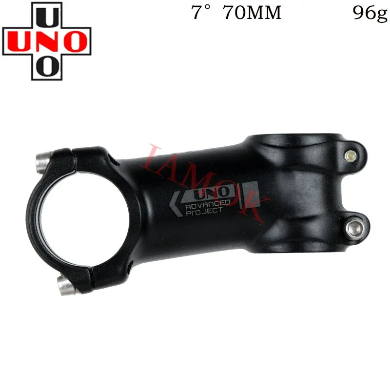 UNO AS025 Bike 7/17 Degree 60-130mm Matte Black Stem Iamok Gray Logo Stems Road Bicycle Parts