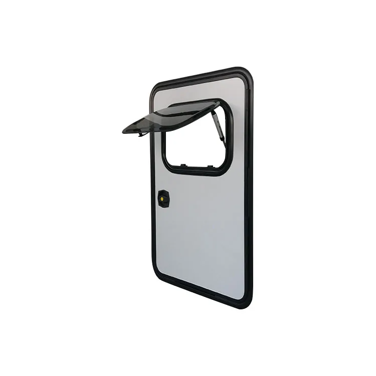Top Sale Aluminum Alloy Single Point Lock Rv Camper Trailer Door With Extrapolation Window view 2