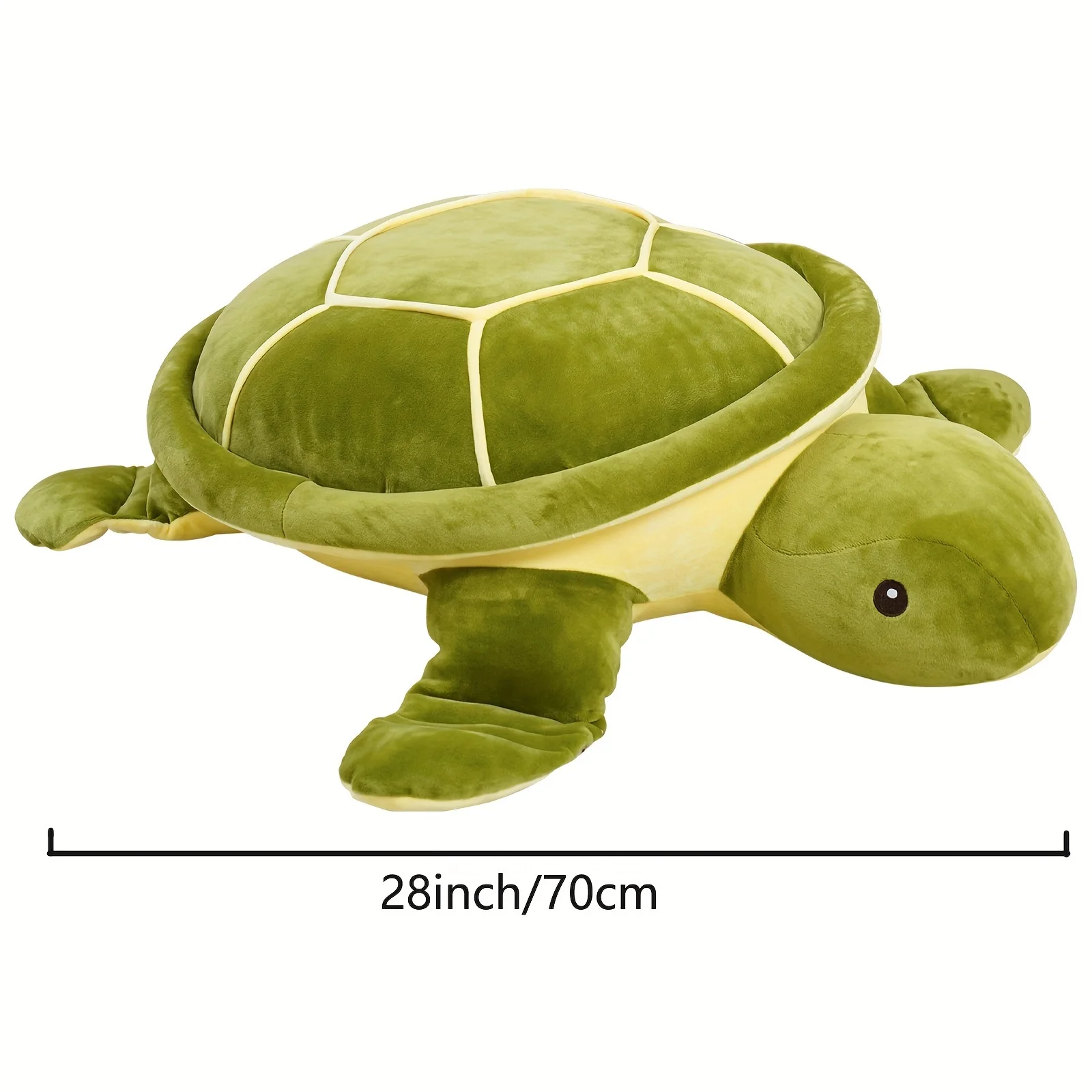 28-inch gigantisch pluche schildpadspeelgoed - ultrazacht oversized oceaanschildpadkussenspeelgoed, PVC-vrij, perfect verjaardagscadeau voor jonge volwassenen,