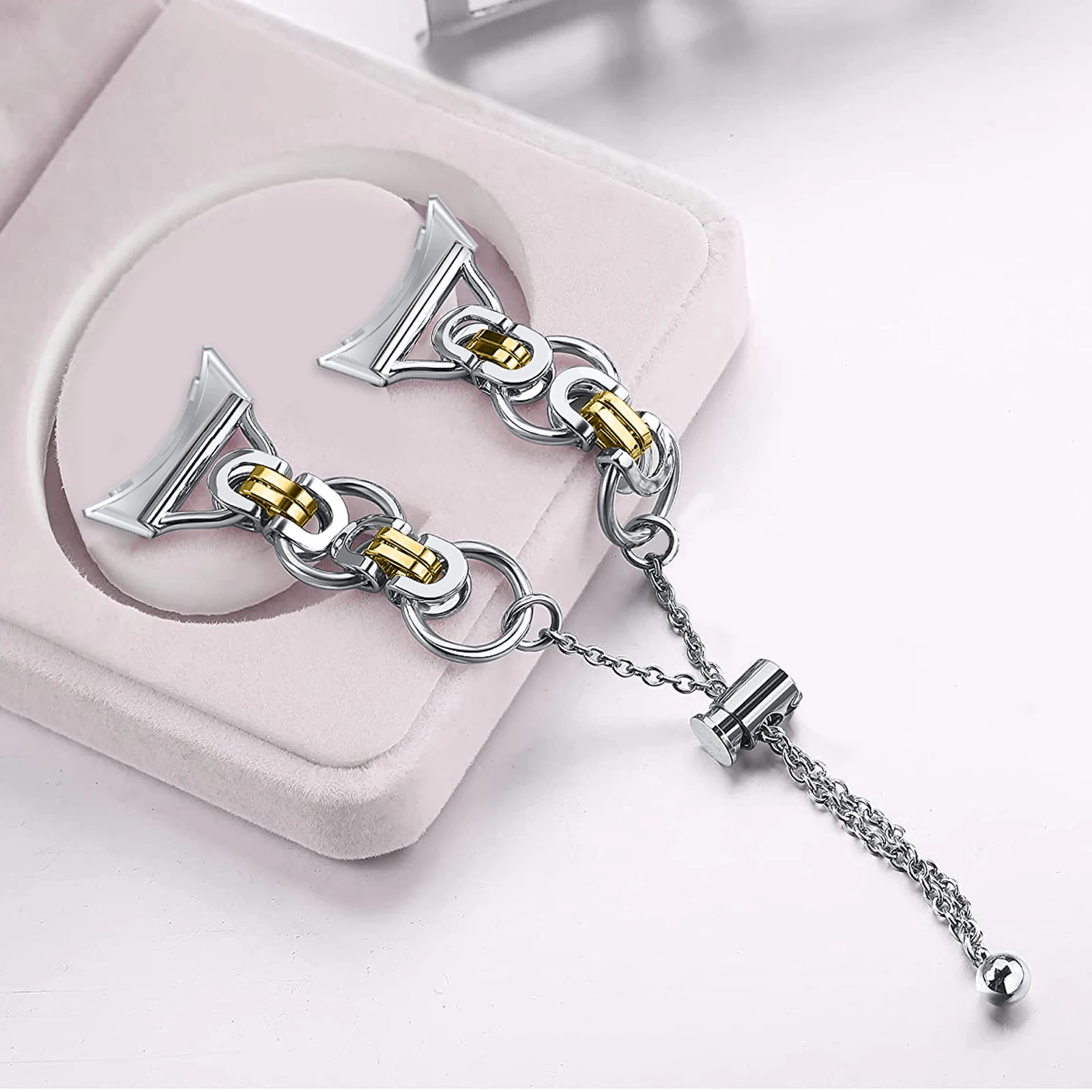 Tali Baja Tahan Karat Tanpa Celah untuk Google Pixel 3 41Mm Gelang Jam Aksesori Jam Tangan Pintar Tali Berlian untuk Pixel 2 1 Tali Jam Tangan