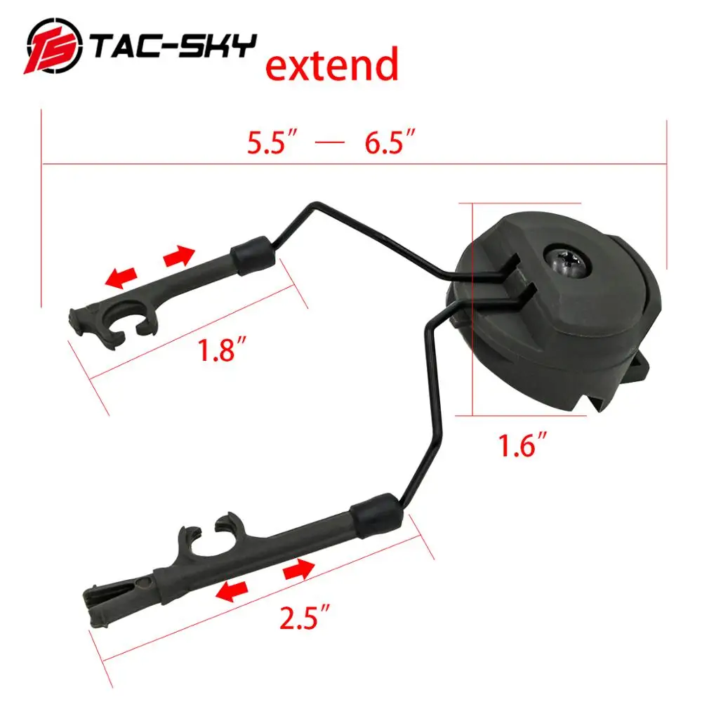 TS TAC-SKY Tactical  Helmet ARC OPS-CORE Helmet Track Adapter Headphone Bracket Tactical Headphone COMTAC Bracket