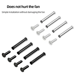 4pcs Fixing Chassis Fan Screws Enhanced Stability PC Case Fan Screws Quieter Operation Cooling Fan Mount Screws for PC Case Fan