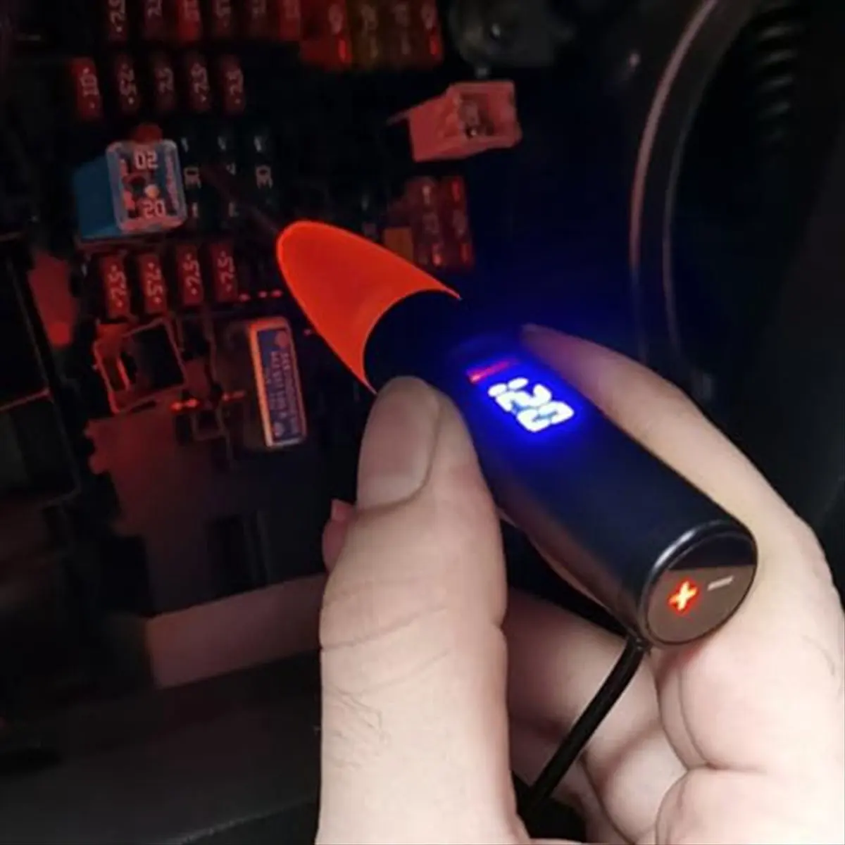 A78I Auto LED Test Light 2-30V Digital Display Fuse Tester Circuit Tester with Polarity Indicate Car Repair Diagnostic Tool