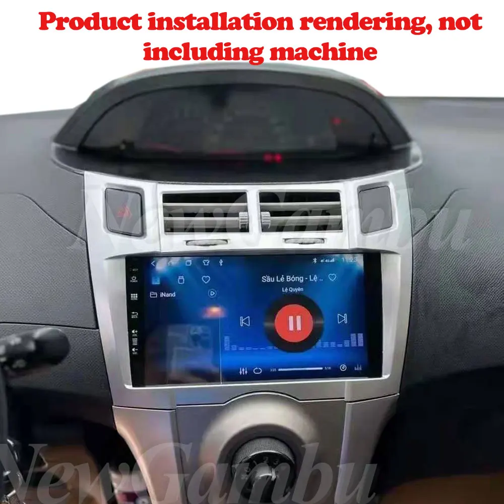 9 Inch Radio For TOYOTA YARIS VITZ PLATZ 2005-2011 Frame DVD Player Install Surround Trim Panel Audio Frame Cover