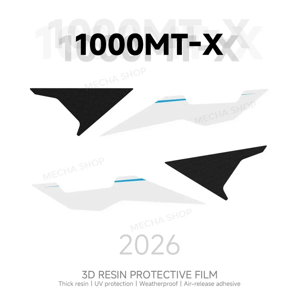 Under Saddle Plastic Stickers for CFMoto 1000 MT-X 2026 3D Resin Sticker Protection Kit
