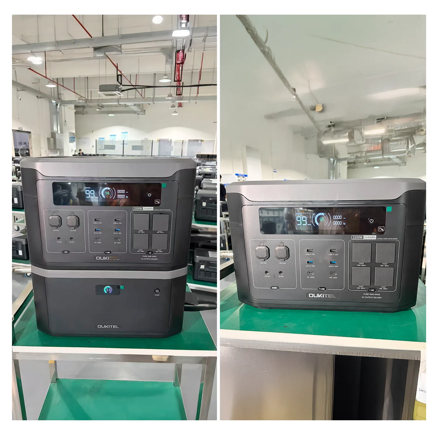 3200W 2048Wh Solar Generator Expandable to 16.4KWh with 7 Packs 1000W PV Input for Home Emergency Portable Power Station