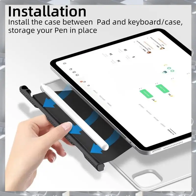 Hot Selling-Holder For  Pencil 2 Pencil Holder Compatible With Magic Keyboard Smart Folio Designed For  Pencil 1/2 Whi