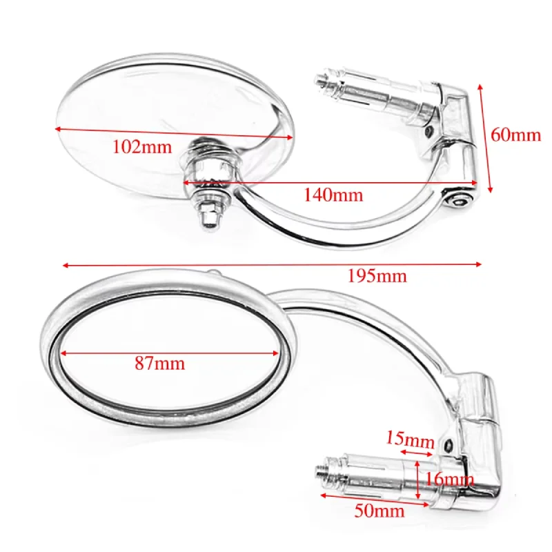 Motorcycle Mirrors Universal 7/8