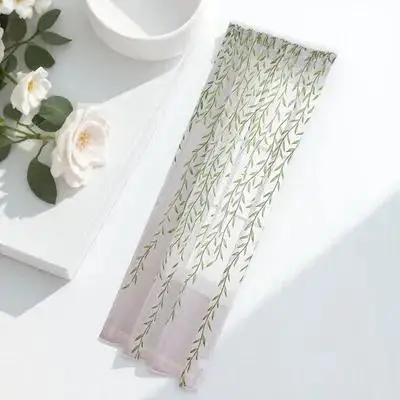 Tratamento de cortinas para janela do quarto transparente elegante cortina perfeita adição encantamento fresco olhar janela cortina transparente