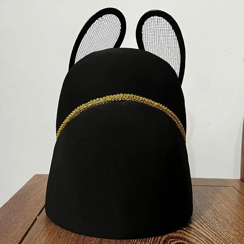 Black Ancient Gauze Cap Ming Song Dynasty Official Emperor Dragon Hat Hanfu Cosplay Wedding Groom Caps