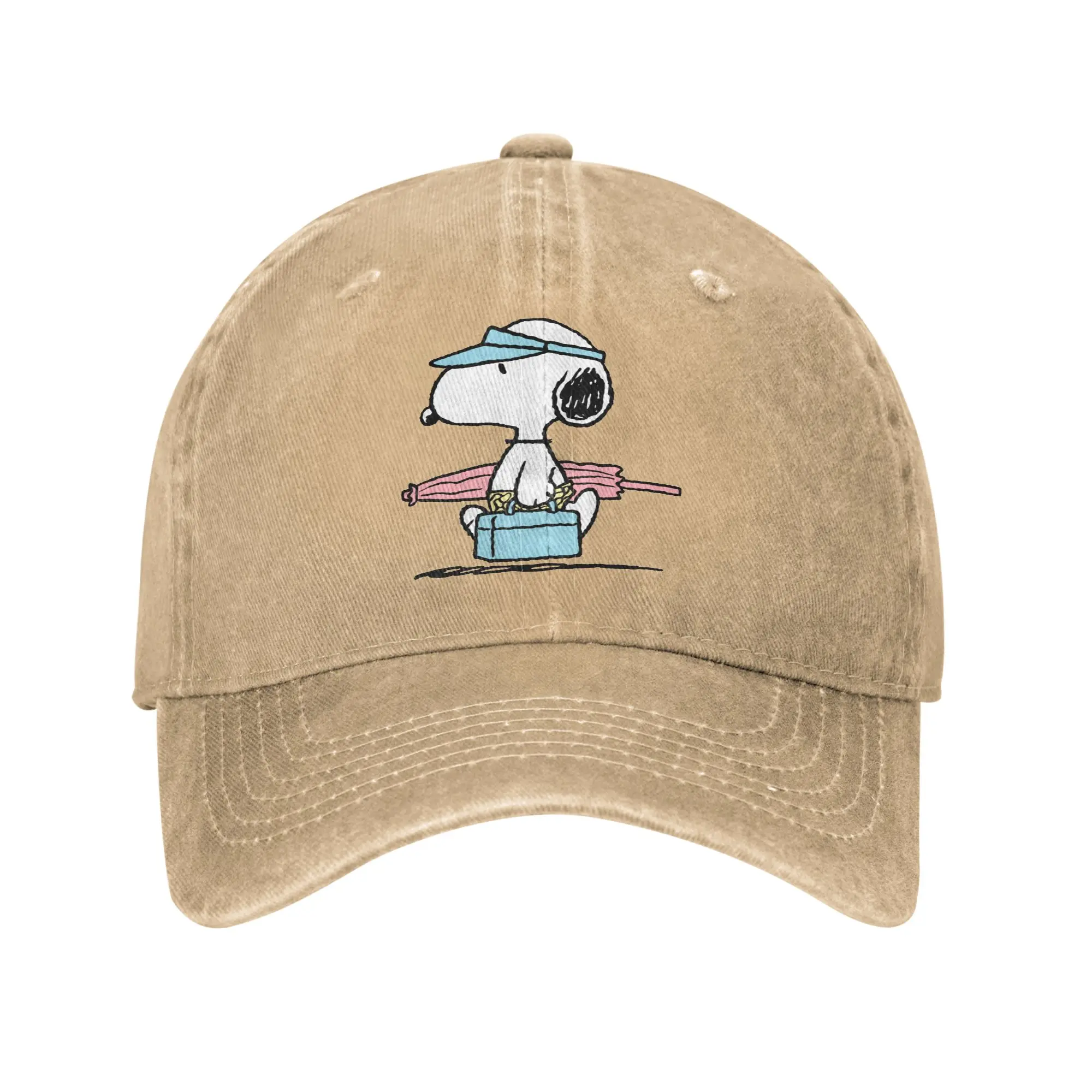 Snoopy Baseball Caps Vintage Distressed Washed Cartoon Snapback Hat Men Women Outdoor Activities Adjustable Fit Hats Cap
