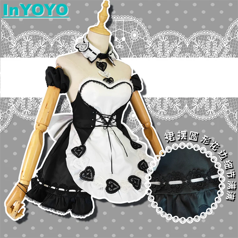 

InYOYO Game Azur Lane IJN Cosplay Noshiro Costume Women Cute Maid Uniform Dress Halloween Carnival Outfit Party Role Play New