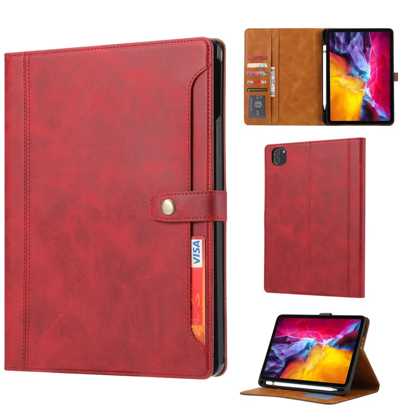 

For iPad Pro 11(M4) / Air 11 2024 / Air 4 2020 Air 5 2022 Case ELVEV Business Flip Leather Book Shell With Cards Slots