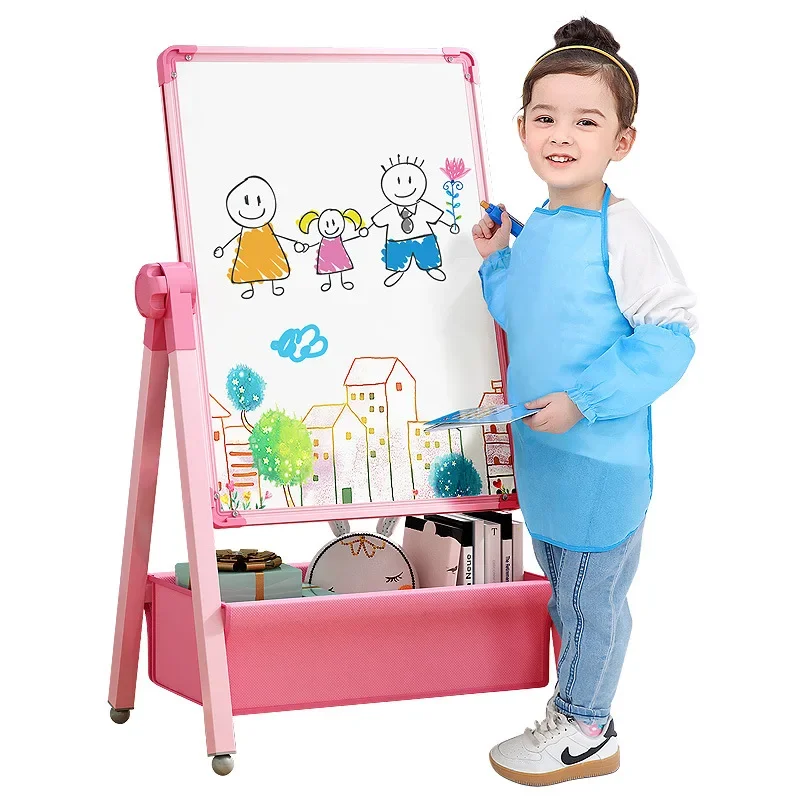 Children's drawing board magnetic dual-sided teaching home small blackboard stand-style graffiti erasable writing whiteboard