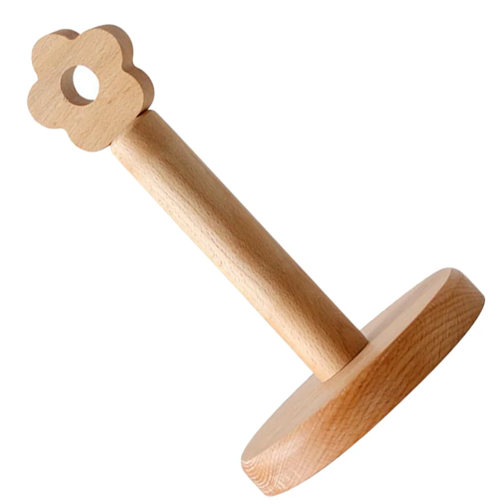 

1Pcs Vertical Tissue Holder Japanese Style Wooden Roll Paper Rack Khaki Practical for Kitchen Bathroom Use Wood Roll Paper Stand