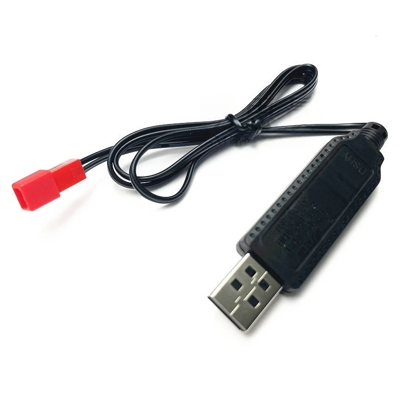 JST Charging Cable 3.7V/4.8V/6V/7.2V Lithium Battery Charger Remote Control Car Power Cable Red Plug 2P