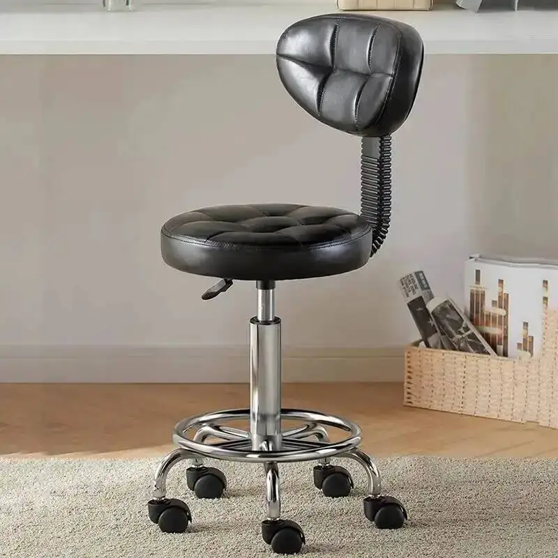 Hairdresser Chair Lifting Wheeled Barber Swivel Manicure Recliner Barber Chair Pedicure on Wheels Sandalye 미용의자 Salon Furniture