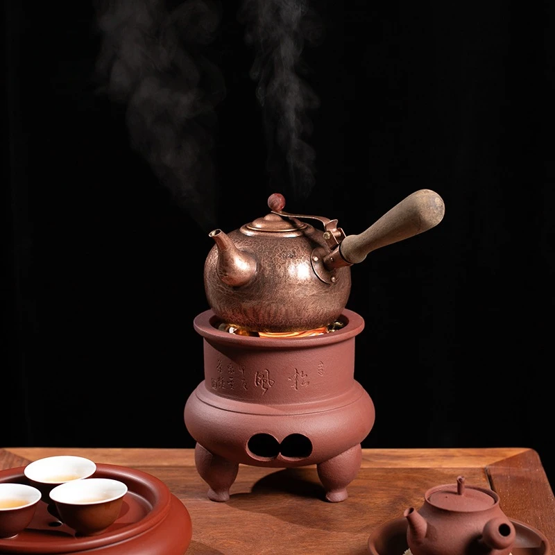 

Red Clay Anti-Crack Stove Chaozhou Gongfu Tea - Dual-Use (/Charcoal), Boils & Tea​