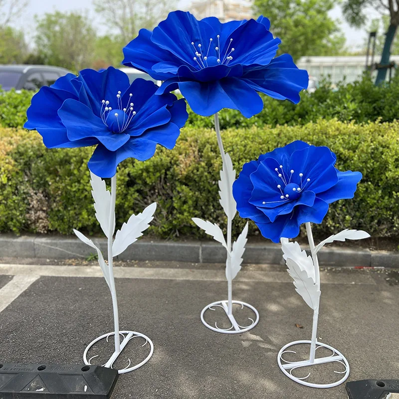 170cm gigantische kunstbloemen klaproos bruiloft decoratie bloem bruiloft feestartikelen podiumindeling weggids bloemen woondecoratie