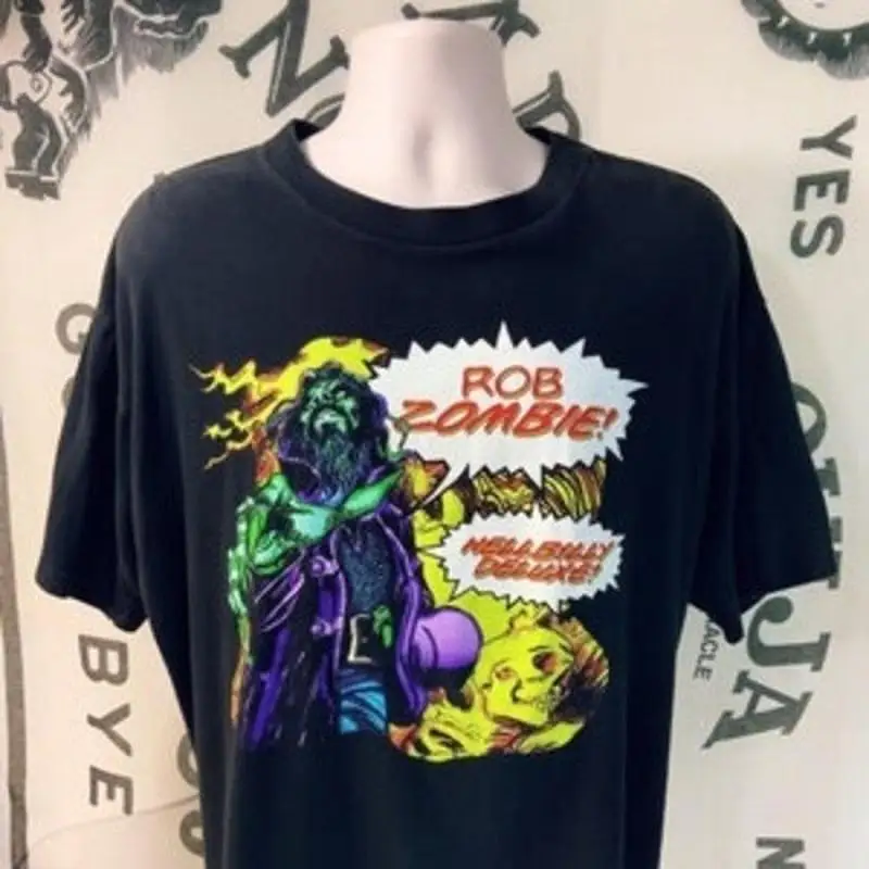 

Большая концертная футболка Rob Zombie Hellbilly Deluxe 1998, винтажная Hh03070
