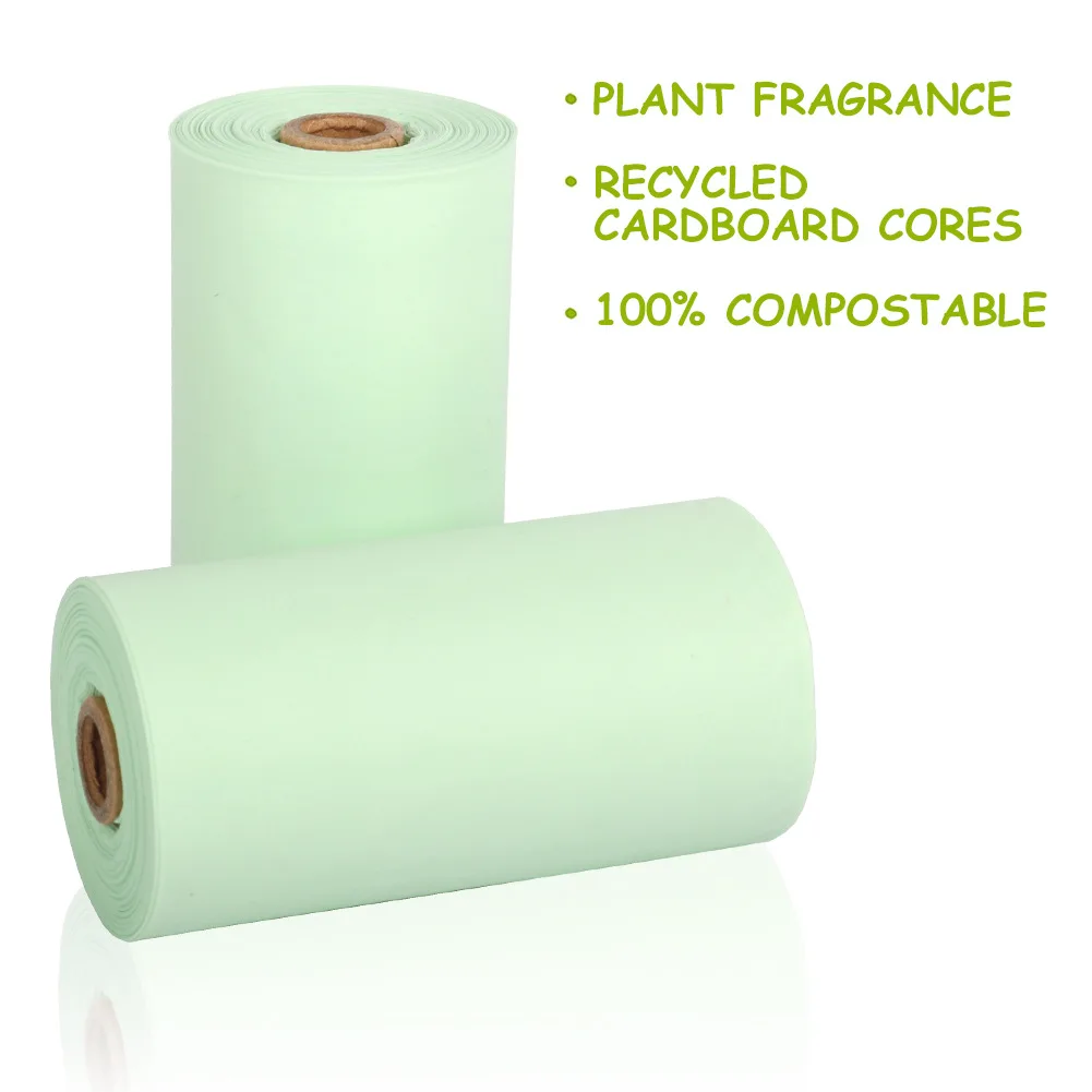 Corn starch 100% biodegradable and compostable dog poop bags ,dog waste bag,poo bag,poop bag  with a dispenser