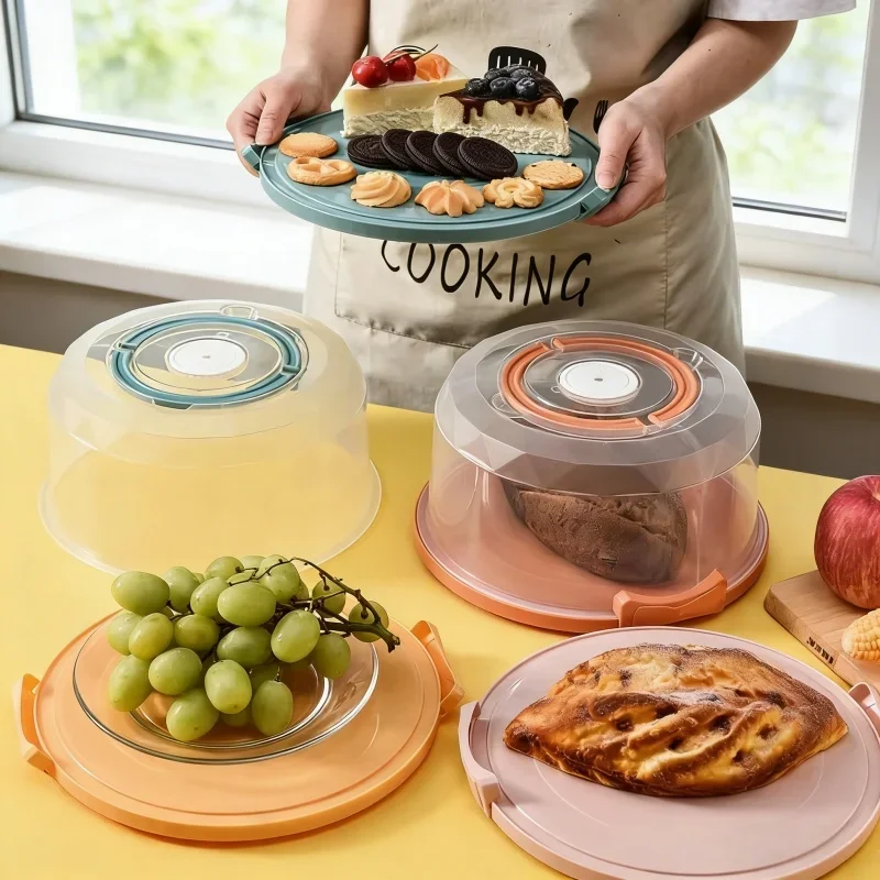 Tragbare 8-Zoll-Kuchenbox, Lebensmittel-Frischhaltebox, Kühlschrank-Aufbewahrung für Obst und Gemüse, für Zuhause, Outdoor und Camping