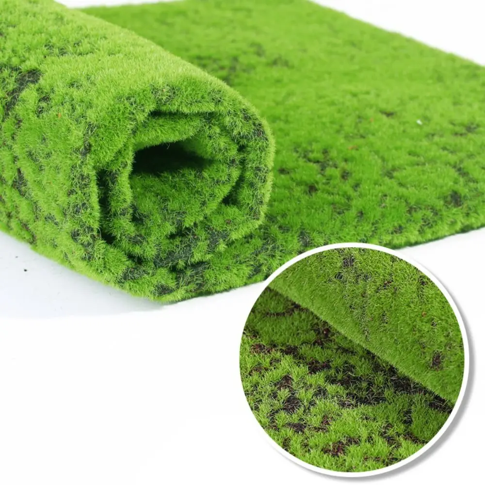 

DIY Fake Moss Grass Turf Eternal Life Lifelike Simulation Moss Sheet 50*50cm Green Artificial Moss Carpet Gardens