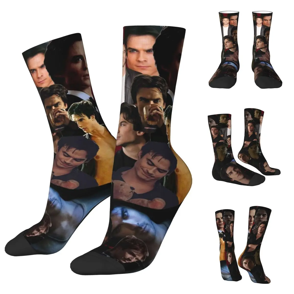 

Damon The Vampire Diaries TV Show Men Women Socks,fashion Beautiful printing Suitable for all seasons Dressing Gifts