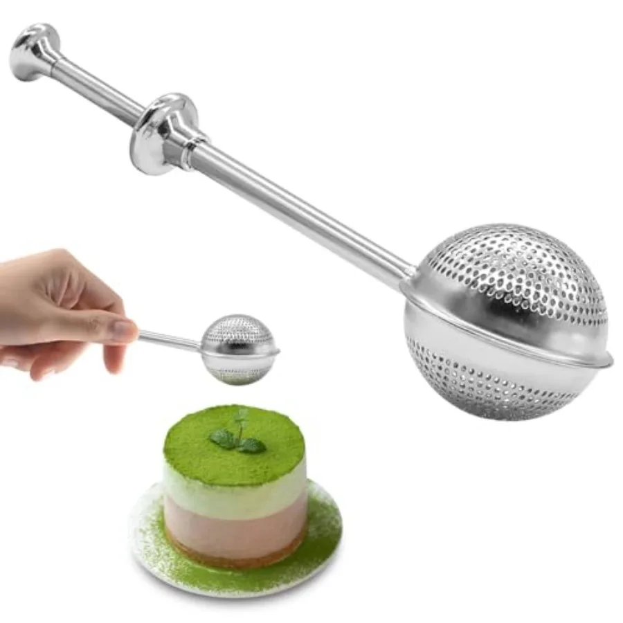 

1 шт. сито для муки, шейкер для порошкового сахара, тряпка, дозатор муки, шейкер для выпечки, нержавеющая сталь, шейкер для порошкового сахара, мука