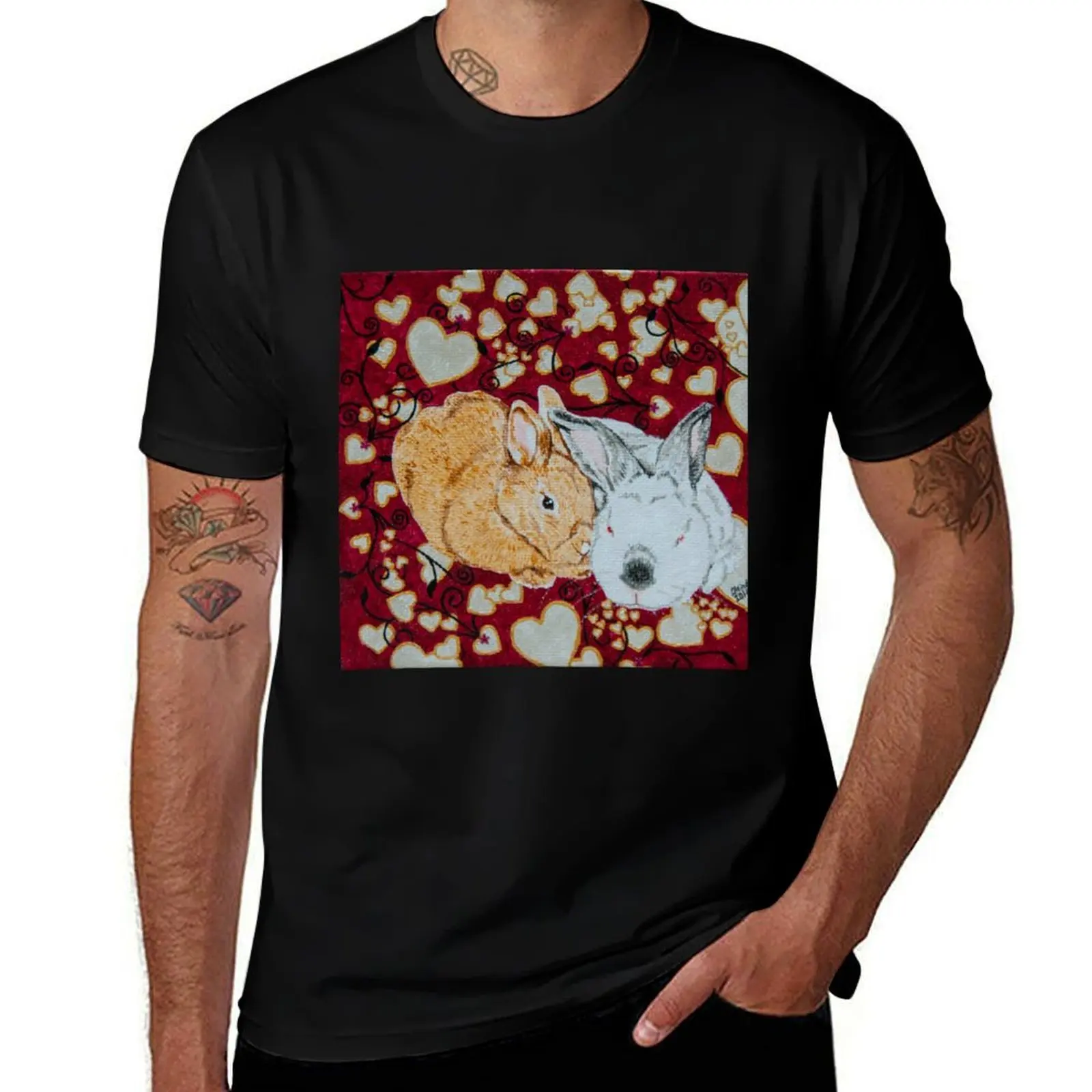 

Bunny Anytime Valentines - Design Fourteen T-Shirt man t shirt designer t shirt for man 100 percent cotton T-Shirt