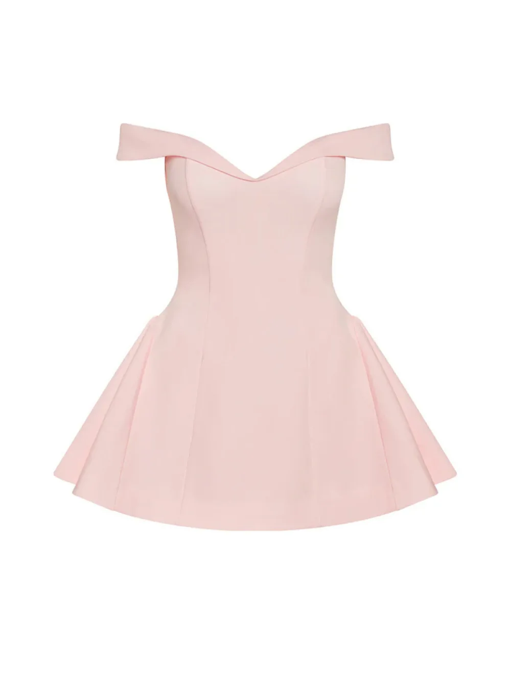 فستان حفلات قصير مذهل 2026 وردي بكتف واحد بدون أكمام بلون سادة يتميز بخصر أنيق