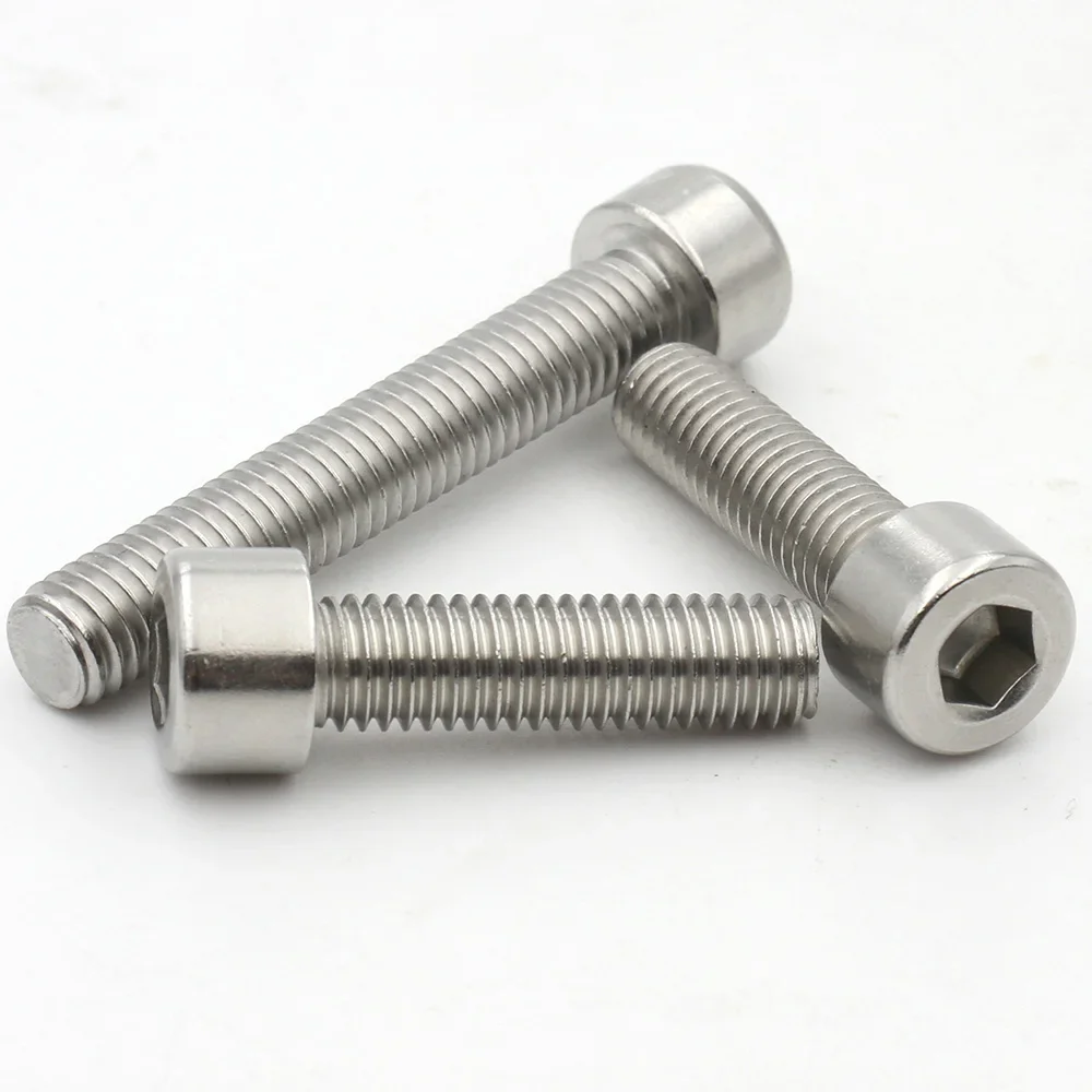 50-5pcs M1.6 M2 M3 M4 M5 M6 M8 CM 304 A2-70 Stainless Steel Hexagon Hex Socket Cylinder Cap Head Screws Bolt DIN912 L=3-60mm